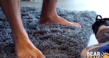 BEARFILMS Blindfolded Gay Bear Avi Strider Masturbates Solo