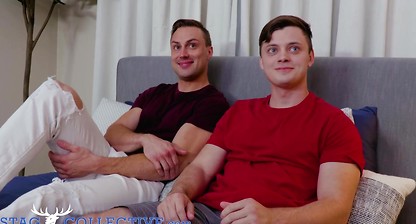 StagCollective - Straight Dude Damien White First Gay Blowjob EVER!