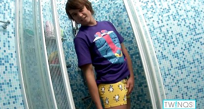 Sensual Boy Ezra Dildo Fucks His Wet Asshole In The Shower!