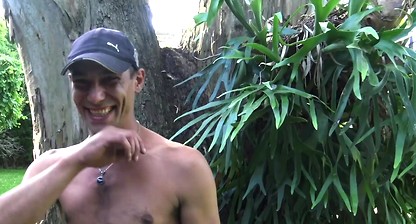 Handsome Latin Stranger Shows His Tattooed Body For Money