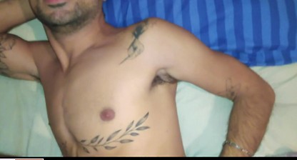 Tattooed Latin Macho Makes His First Porn On Camera