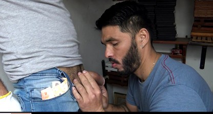 Tattooed Latin Gets Extra Money To Ride Stranger's Cock