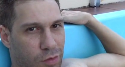 Chubby guy fucked outdoors