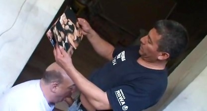 Horny worker fucking a daddy