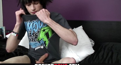 Rocker Boyz - Crazy Hair Emo Twink Wanks His Dick