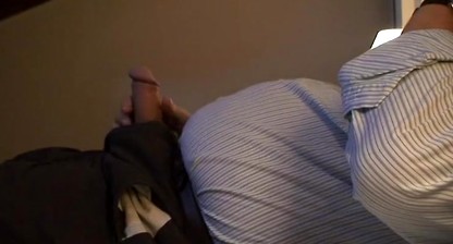Hung bear jerking off