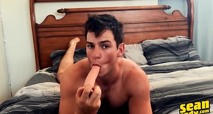 Sean Cody - Archie Is Bored And Horny At Home So He Strokes His Cock While Having A Dildo In His Ass