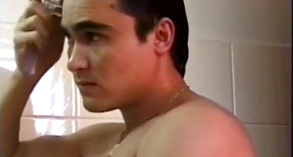 Asian twunk plays with his hairy pecker in solo action