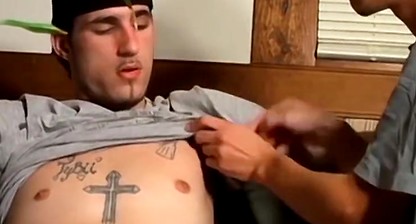 Naughty young amateurs Chain and Marke cum after blowjob