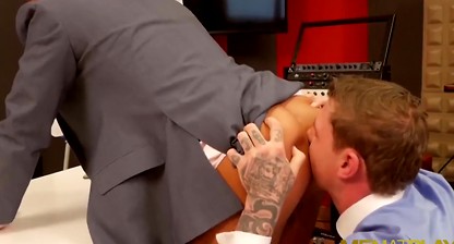 MENATPLAY Suited Men Geordie Jackson And Klein Kerr Ass Bang