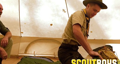 ScoutBoys - Hot scene! Handsome scoutmaster fucked raw by hung twink