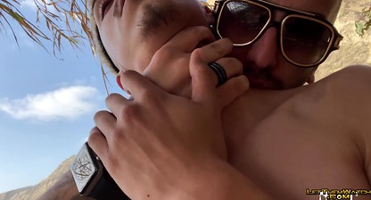 Caught fucking Public gay beach 2 latin studs HungPapi