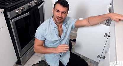 Reality Dudes - Ian Greene Is Such A Sexy Plumber, His Client Can't Help It But Get His Dick Out