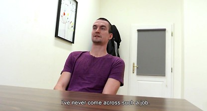 BigStr - Educated Cute Guy Gets Interviewed For A Job & Satisfies His Future Boss' Horniness