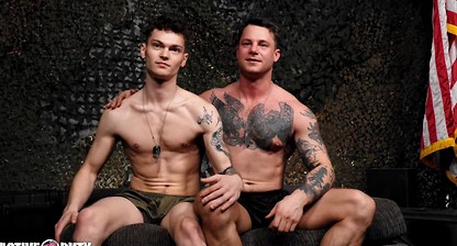 ActiveDuty - Slutty Tatted n'Twink Soldiers Flip Fuck - Jason Windsor, Tyler James - ActiveDuty