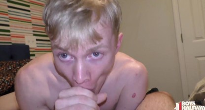 Blond Delinquent Twink Swollows Daddy's Fat Load