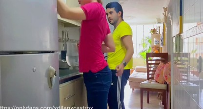 I FUCK MY TEENAGE STEPBROTHER BAREBACK IN THE KITCHEN O