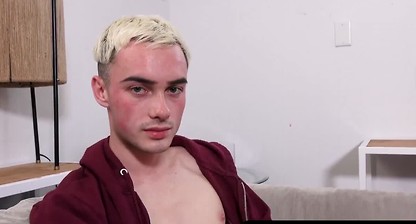 Blond Gay's Face Covered In His Stepbrother's Hot Sticky Cum After A Rough Fuck