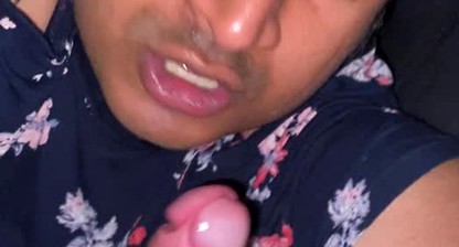 Brown Gay Slut Loves White Cock